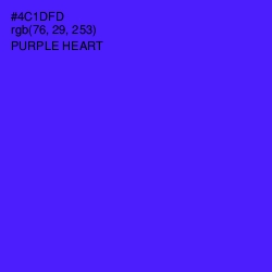 #4C1DFD - Purple Heart Color Image