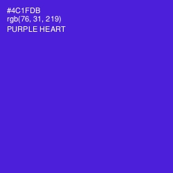 #4C1FDB - Purple Heart Color Image