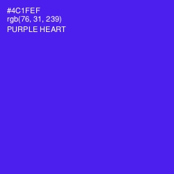 #4C1FEF - Purple Heart Color Image