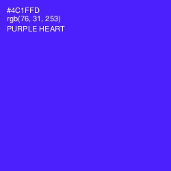 #4C1FFD - Purple Heart Color Image