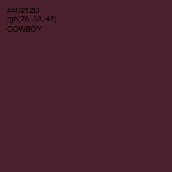 #4C212D - Cowboy Color Image