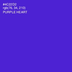 #4C22D2 - Purple Heart Color Image
