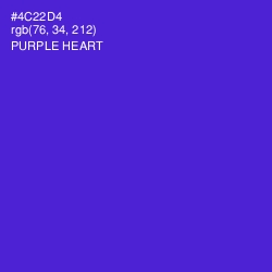 #4C22D4 - Purple Heart Color Image