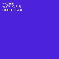 #4C23DB - Purple Heart Color Image