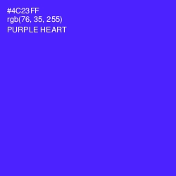 #4C23FF - Purple Heart Color Image