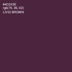 #4C243E - Livid Brown Color Image