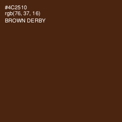 #4C2510 - Brown Derby Color Image