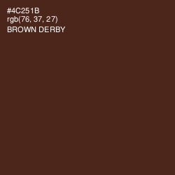 #4C251B - Brown Derby Color Image