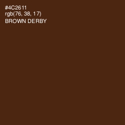 #4C2611 - Brown Derby Color Image