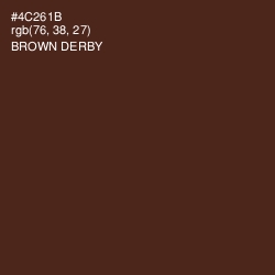 #4C261B - Brown Derby Color Image