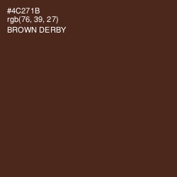 #4C271B - Brown Derby Color Image
