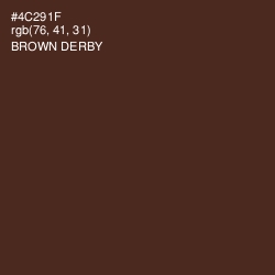 #4C291F - Brown Derby Color Image