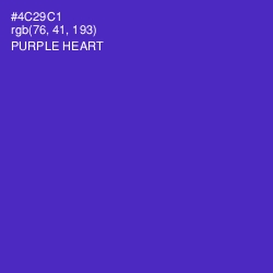 #4C29C1 - Purple Heart Color Image