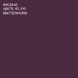 #4C2A40 - Matterhorn Color Image
