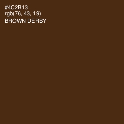 #4C2B13 - Brown Derby Color Image