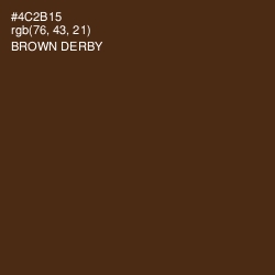 #4C2B15 - Brown Derby Color Image