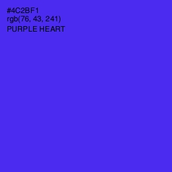 #4C2BF1 - Purple Heart Color Image