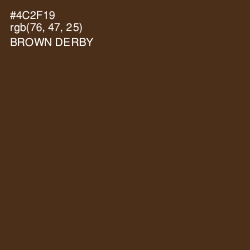 #4C2F19 - Brown Derby Color Image