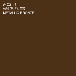 #4C3116 - Metallic Bronze Color Image
