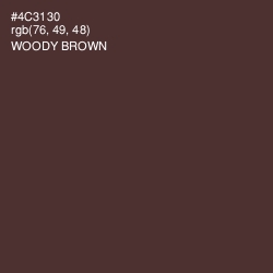 #4C3130 - Woody Brown Color Image