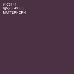 #4C3144 - Matterhorn Color Image