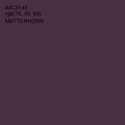 #4C3145 - Matterhorn Color Image