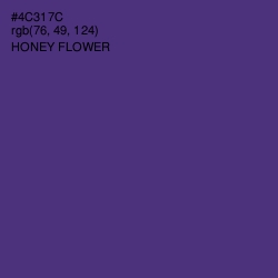 #4C317C - Honey Flower Color Image