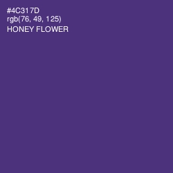 #4C317D - Honey Flower Color Image