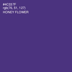 #4C337F - Honey Flower Color Image