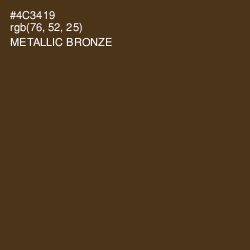 #4C3419 - Metallic Bronze Color Image