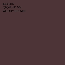 #4C3437 - Woody Brown Color Image