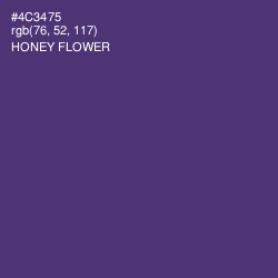 #4C3475 - Honey Flower Color Image