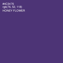 #4C3476 - Honey Flower Color Image