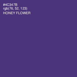 #4C347B - Honey Flower Color Image