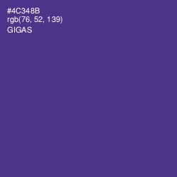 #4C348B - Gigas Color Image