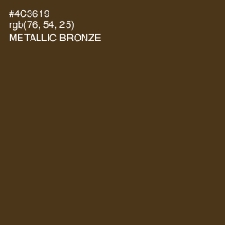 #4C3619 - Metallic Bronze Color Image