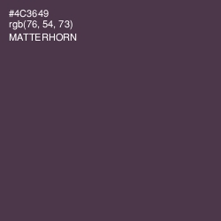 #4C3649 - Matterhorn Color Image