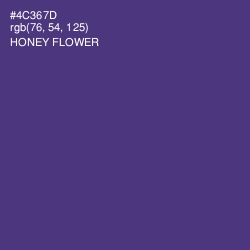 #4C367D - Honey Flower Color Image