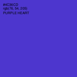 #4C36CD - Purple Heart Color Image