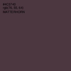 #4C3740 - Matterhorn Color Image