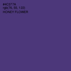 #4C377A - Honey Flower Color Image