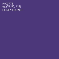 #4C377B - Honey Flower Color Image