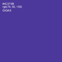 #4C379B - Gigas Color Image