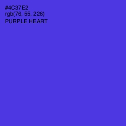 #4C37E2 - Purple Heart Color Image