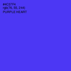 #4C37F4 - Purple Heart Color Image