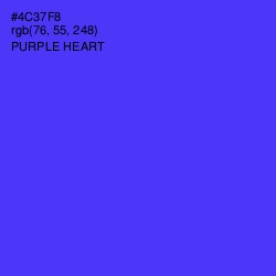 #4C37F8 - Purple Heart Color Image