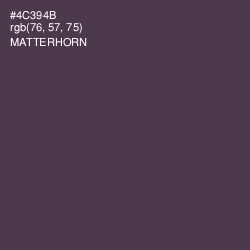 #4C394B - Matterhorn Color Image