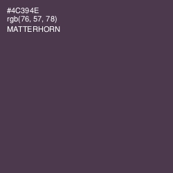 #4C394E - Matterhorn Color Image