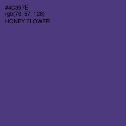 #4C397E - Honey Flower Color Image