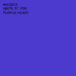 #4C39CE - Purple Heart Color Image